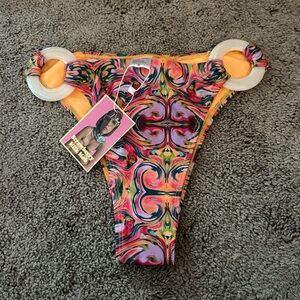 Strawberry Milk Mob Swirl Bikini Bottoms - Pink and Orange